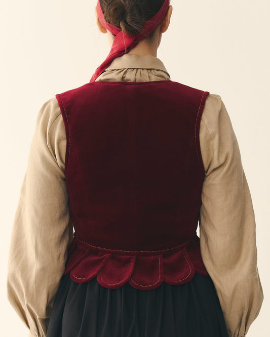 Станик з оксамиту "Надсяння" вишневого кольору