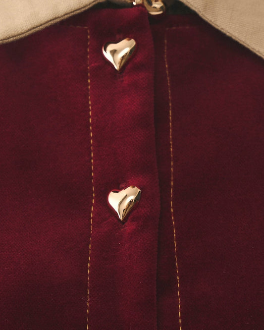 Станик з оксамиту "Надсяння" вишневого кольору