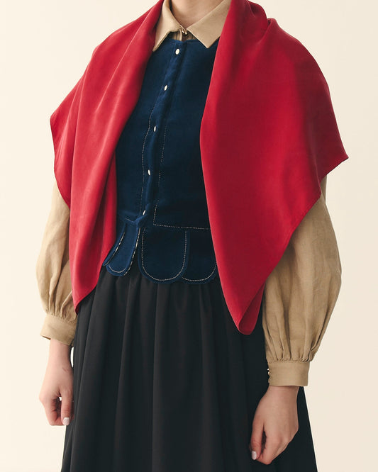 Шовкова темно-червона хустинка "Шамерова"