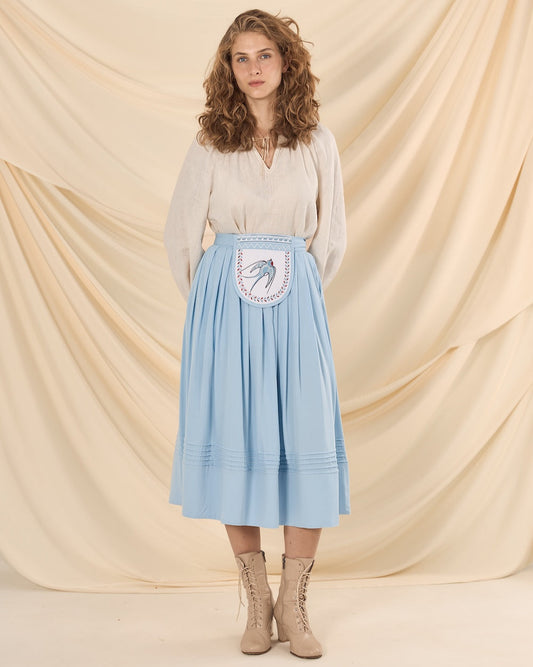 Спідниця блакитна в етно стилі "Легедзинка"