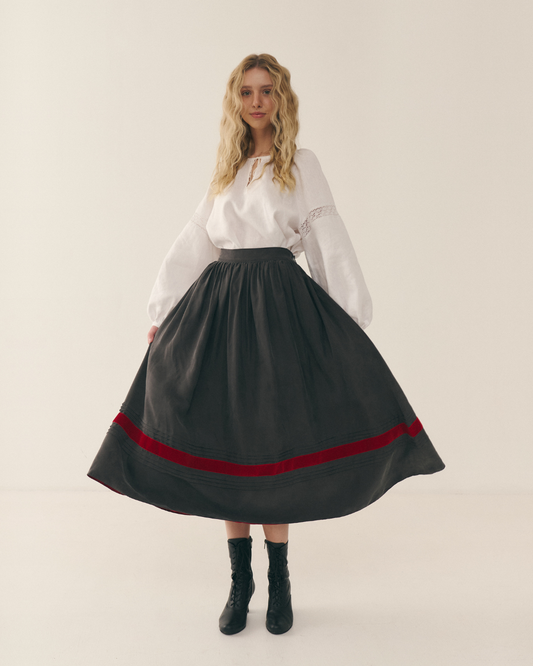 Спідниця шовкова "Сумська" сіра