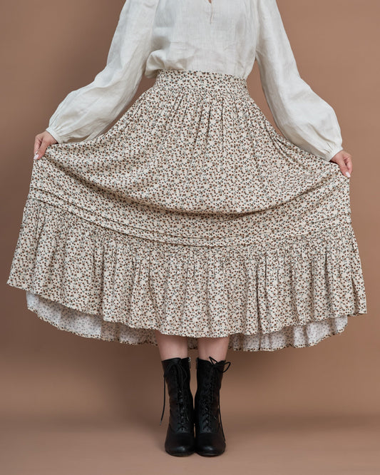 Спідниця "Хорольська" уквітчана - {МАЛЬВИ}