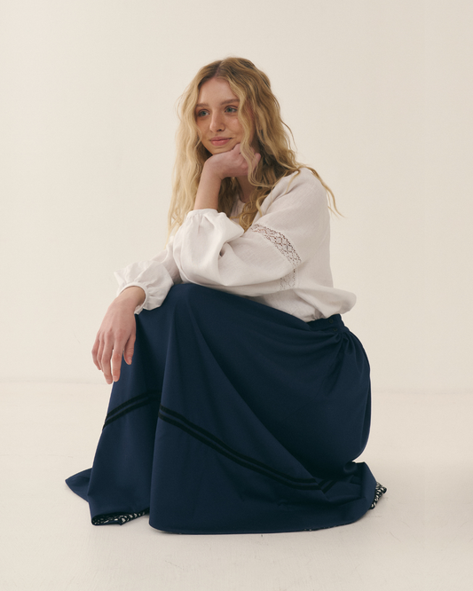 Спідниця традиційна з підбоєм - {МАЛЬВИ}