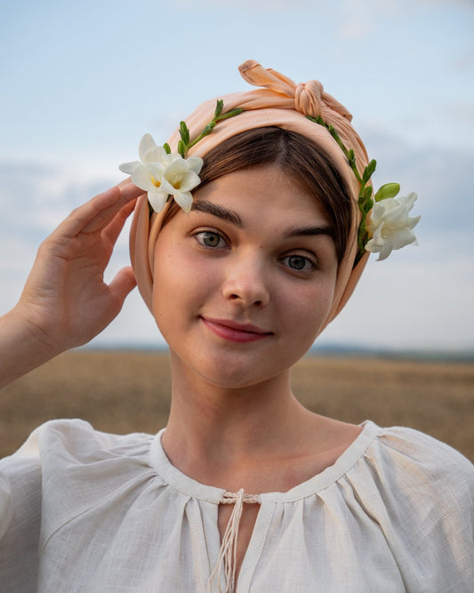 Хустка однотонна жовта