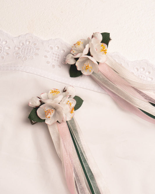 Віночок з квітами і стрічками - {МАЛЬВИ}