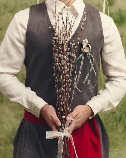 Чоловічий замшевий жилет