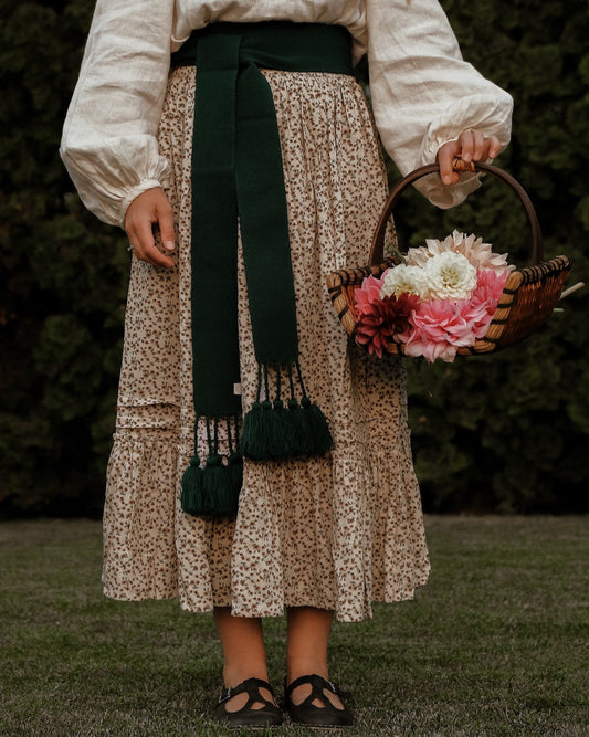 Українська спідниця у квіточки зі шляркою "Хорольська"