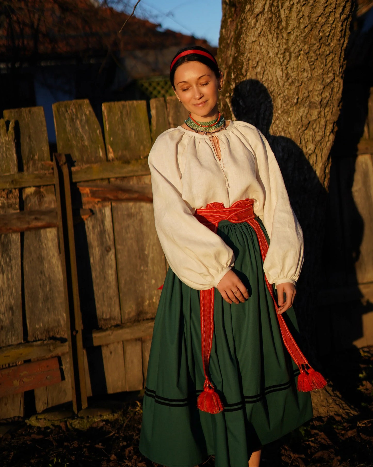 Комплект зі спідницею на 2 стрічки - {МАЛЬВИ}