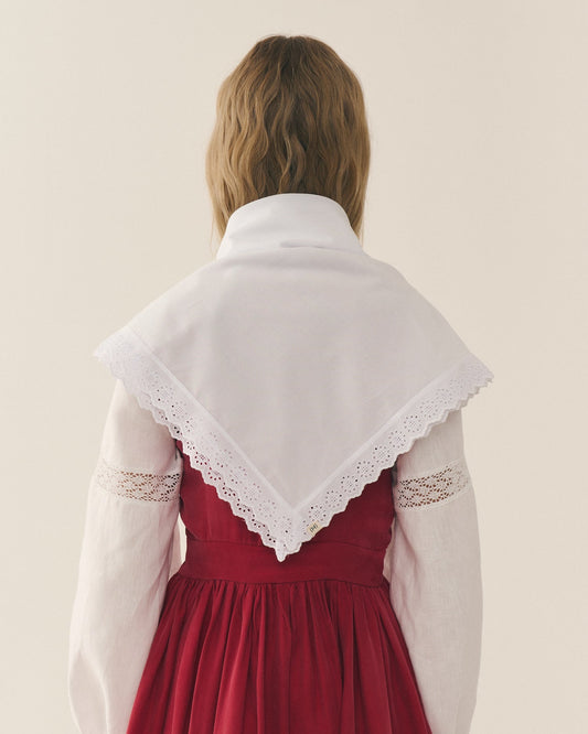 Бавовняна хустка з мереживом