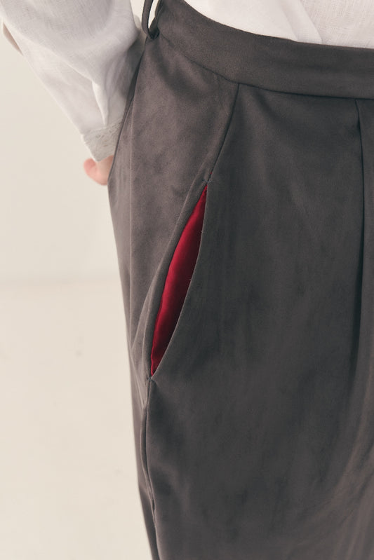 Замшеві штани галіфе