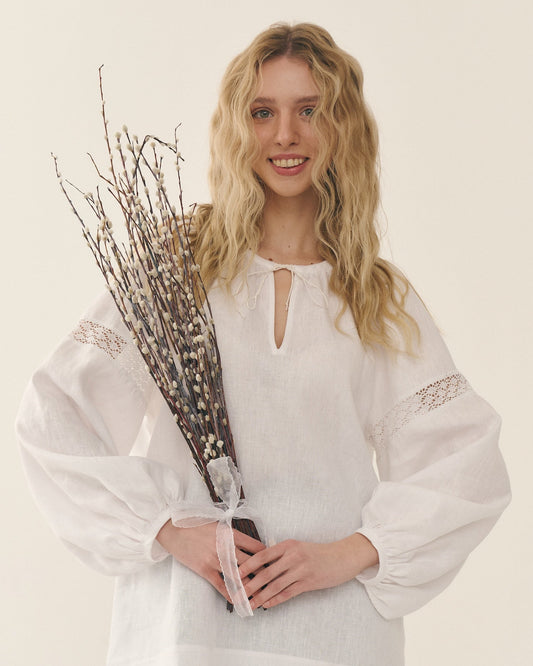 Сорочка "Замережана" з льону