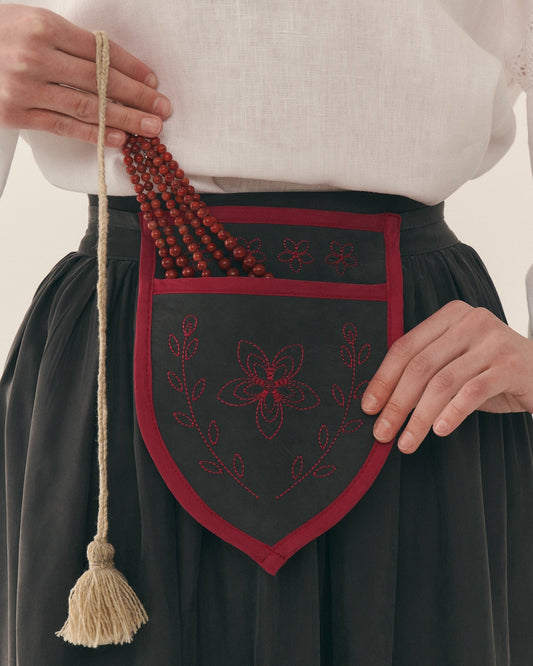 Традиційна вишита етно кишеня "Вербові Котики" - {МАЛЬВИ}