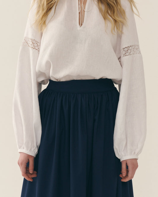 Традиційна темно-синя спідниця - {МАЛЬВИ}