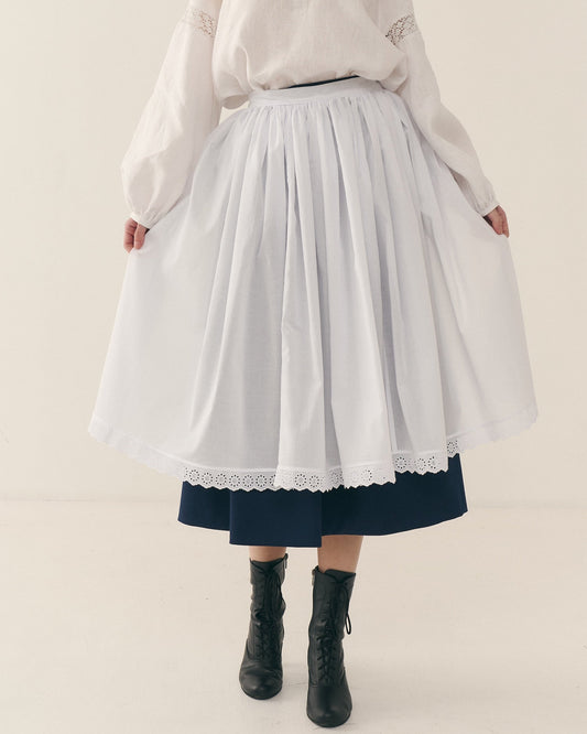 Білий передник в етно стилі "Ошатний" - {МАЛЬВИ}