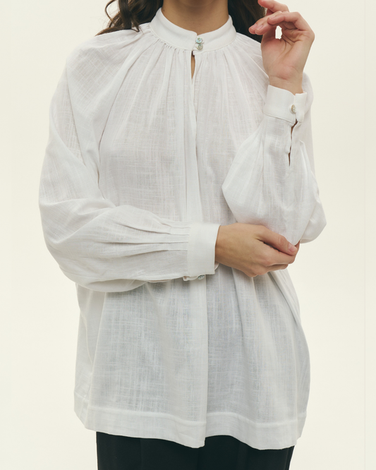 Етно блуза з льону - {МАЛЬВИ}