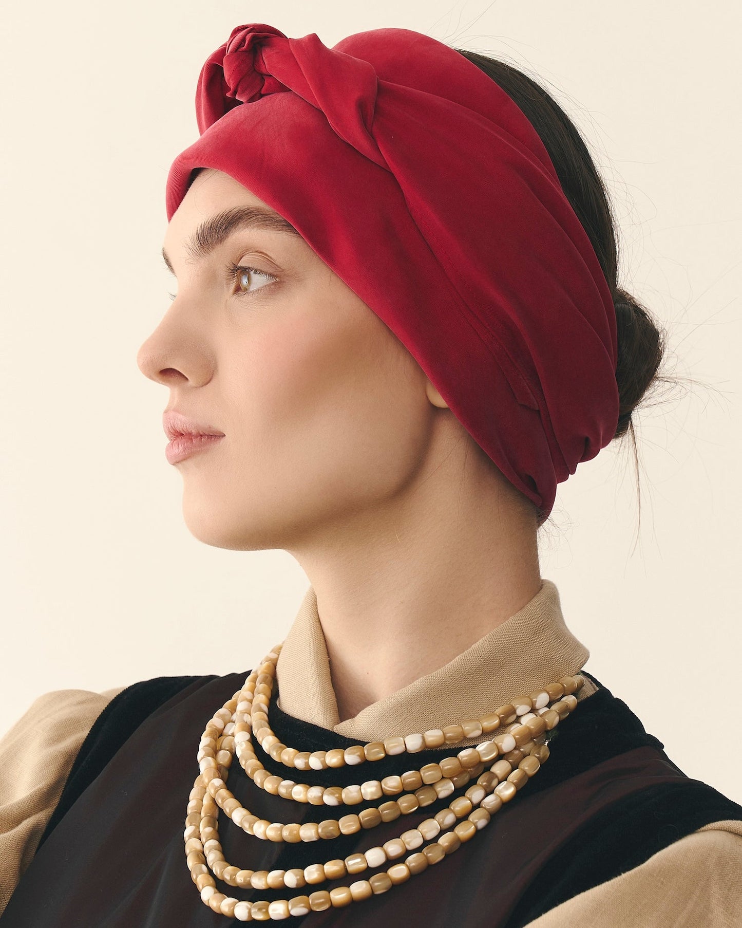 Шовкова темно-червона хустинка "Шамерова"