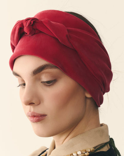 Шовкова темно-червона хустинка "Шамерова"