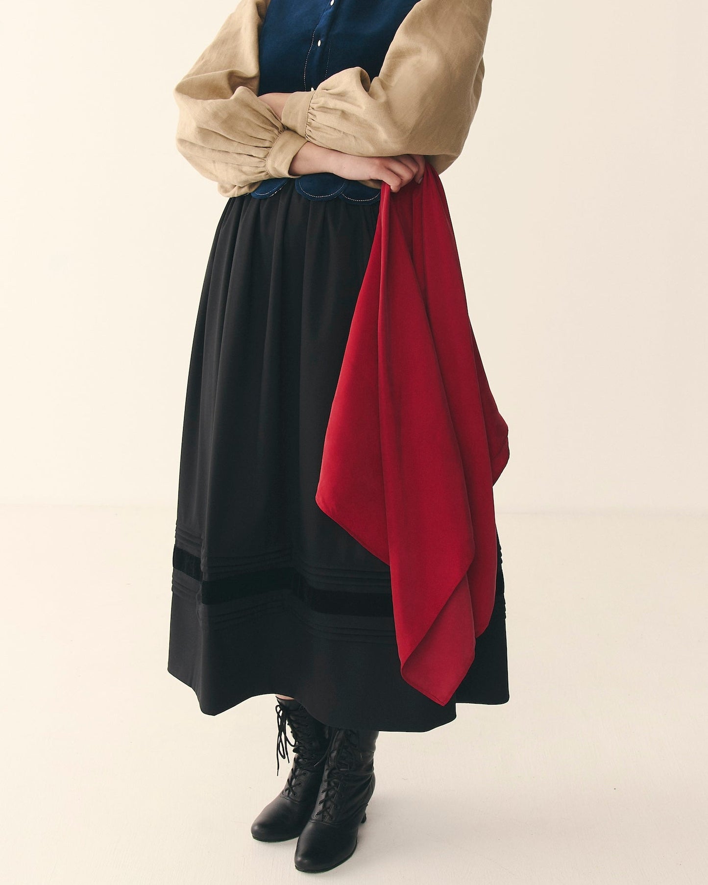 Шовкова темно-червона хустинка "Шамерова"