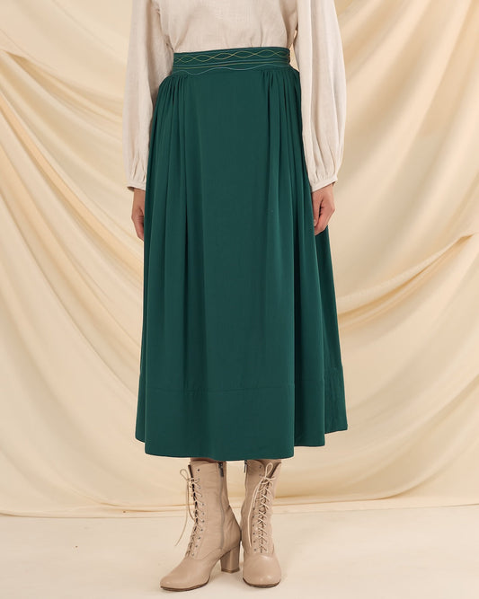 Традиційна спідниця темно-зелена "Вінницька"
