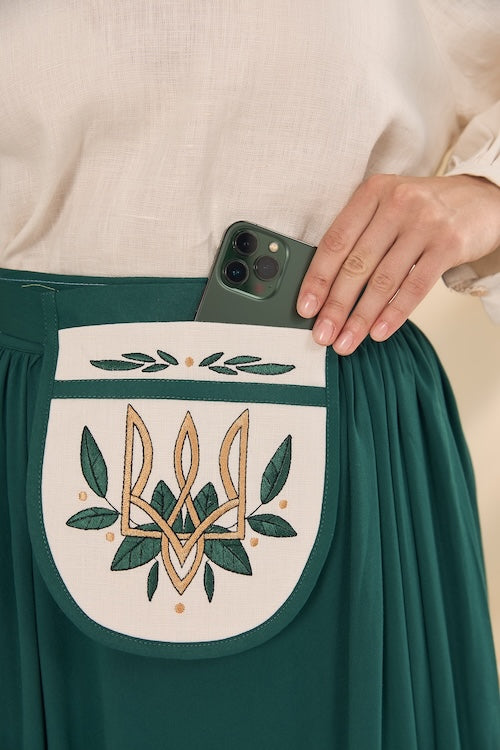 Гаман з вишивкою "Тризуб"