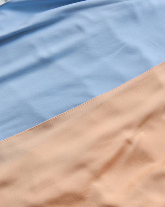 Однотонна етно хустка блакитна