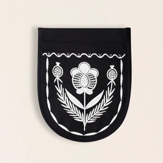 поясна сумка в етно стилі з вишивкою мак