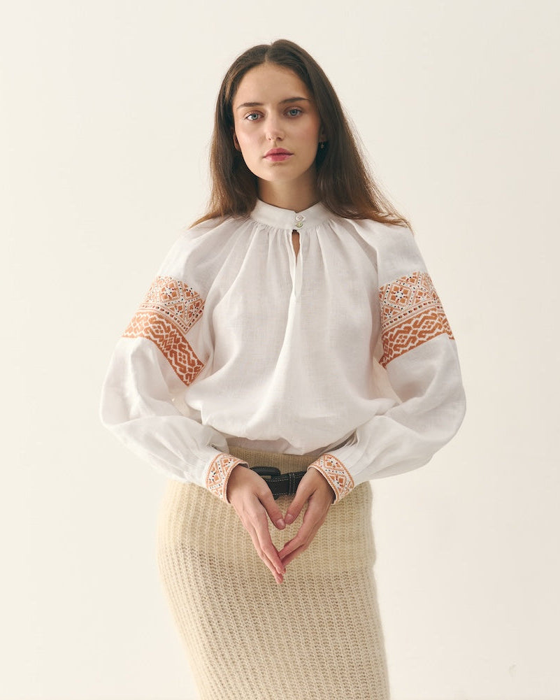 Вишита одеська сорочка - {МАЛЬВИ}