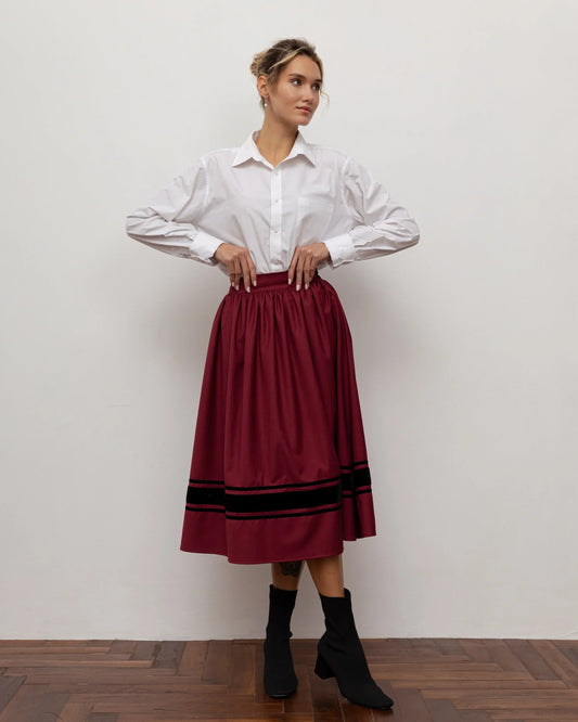 Спідниця на три стрічки - {МАЛЬВИ}