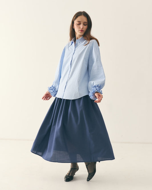 Пишна синя спідниця - {МАЛЬВИ}