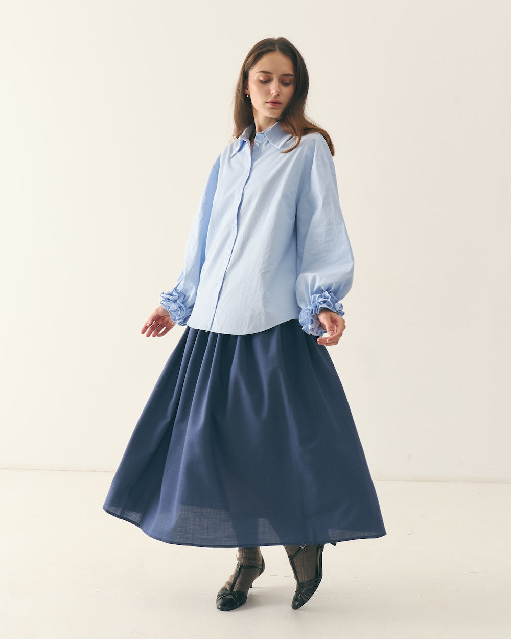 Пишна синя спідниця - {МАЛЬВИ}