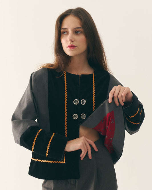 Червона підкладка кохта - {МАЛЬВИ}