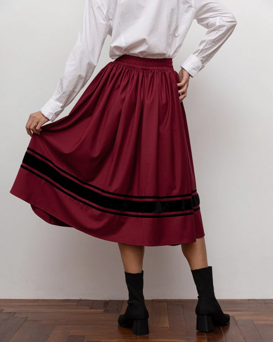 Спідниця на три стрічки - {МАЛЬВИ}