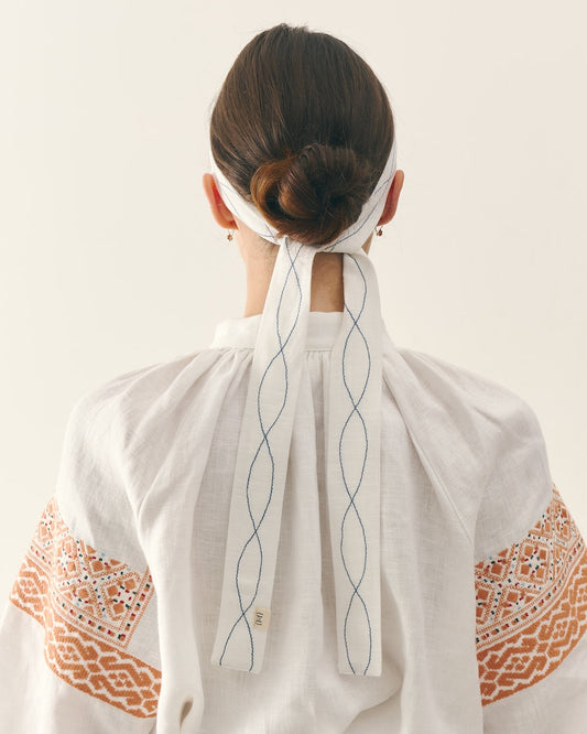 Етно стрічка для зачіски - {МАЛЬВИ}