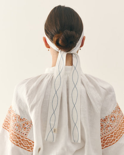 Етно стрічка для зачіски - {МАЛЬВИ}