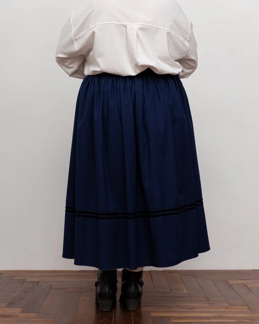 Спідниця на дві стрічки з підбоєм - {МАЛЬВИ}