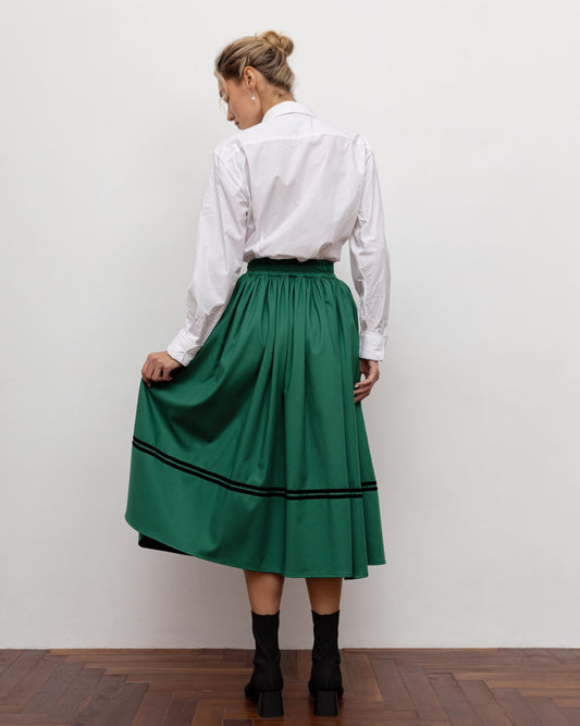 Спідниця на дві стрічки з підбоєм - {МАЛЬВИ}