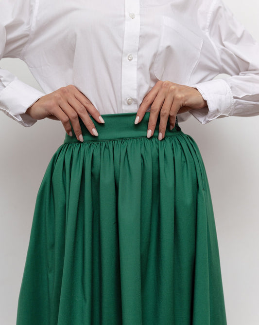 Спідниця на дві стрічки з підбоєм - {МАЛЬВИ}