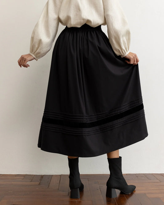 Спідниця традиційна з підбоєм - {МАЛЬВИ}