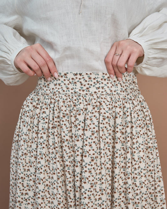 Спідниця "Хорольська" уквітчана - {МАЛЬВИ}