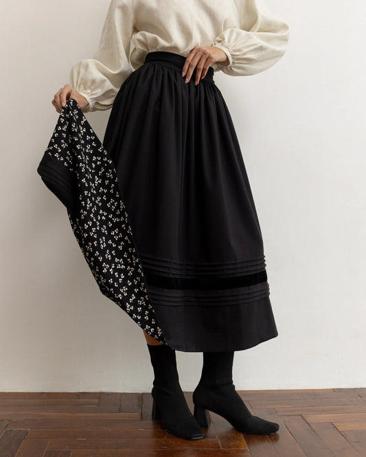 Спідниця традиційна з підбоєм - {МАЛЬВИ}