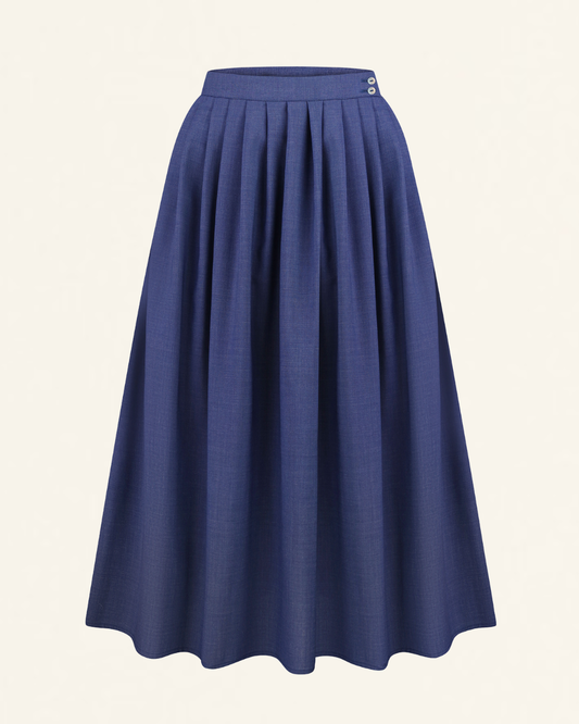 Синя спідниця з вовни "Панська"