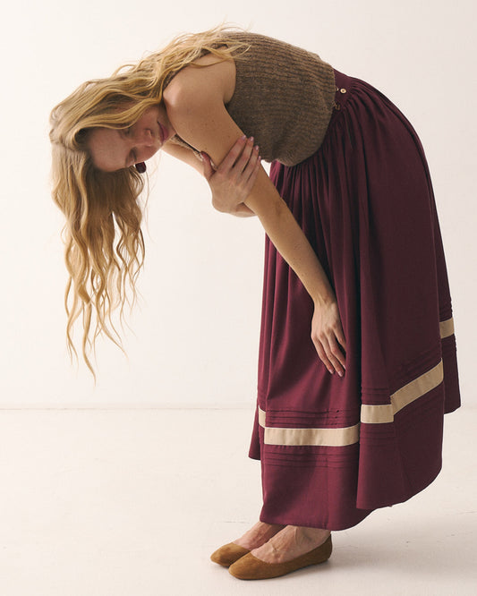 етно спідниця бордова