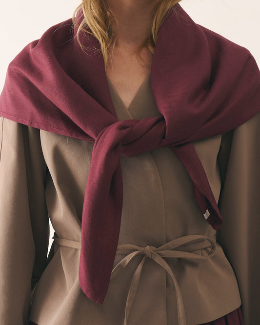 бордова лляна хустка