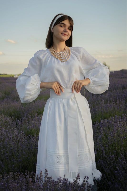 Комплект білосніжний з фартушком