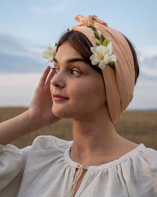 Хустка однотонна жовта