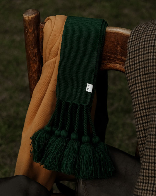 Крайка зелена однотонна з китицями