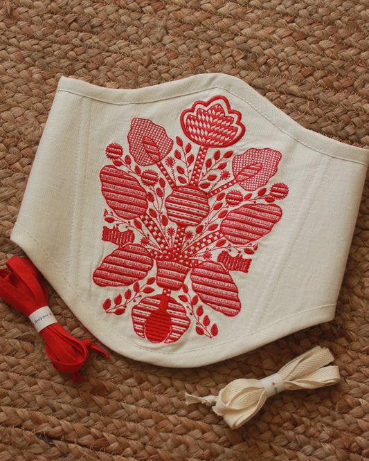 Корсет з обухівською вишивкою