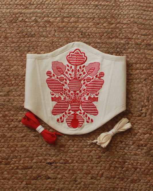 Корсет з обухівською вишивкою