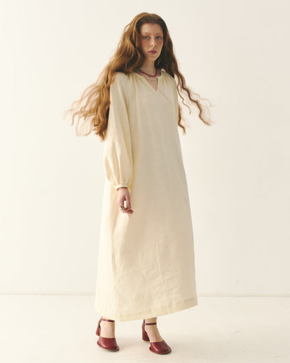 Лляна довга сорочка в етно стилі "Додільна"