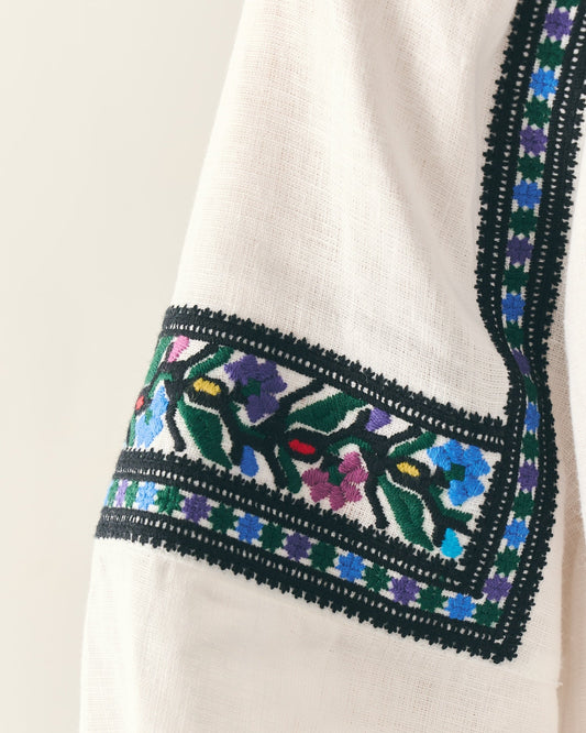 Довга вишита сорочка "Борщівська" з балабонами